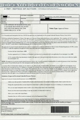 I-601A Provisional Waiver Approval for Applicant Who Crossed the Border Illegally
