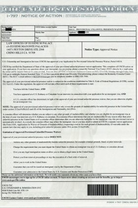 I-601A Provisional Waiver Approval for Fiancee Who Did Not Marry Her Fiance